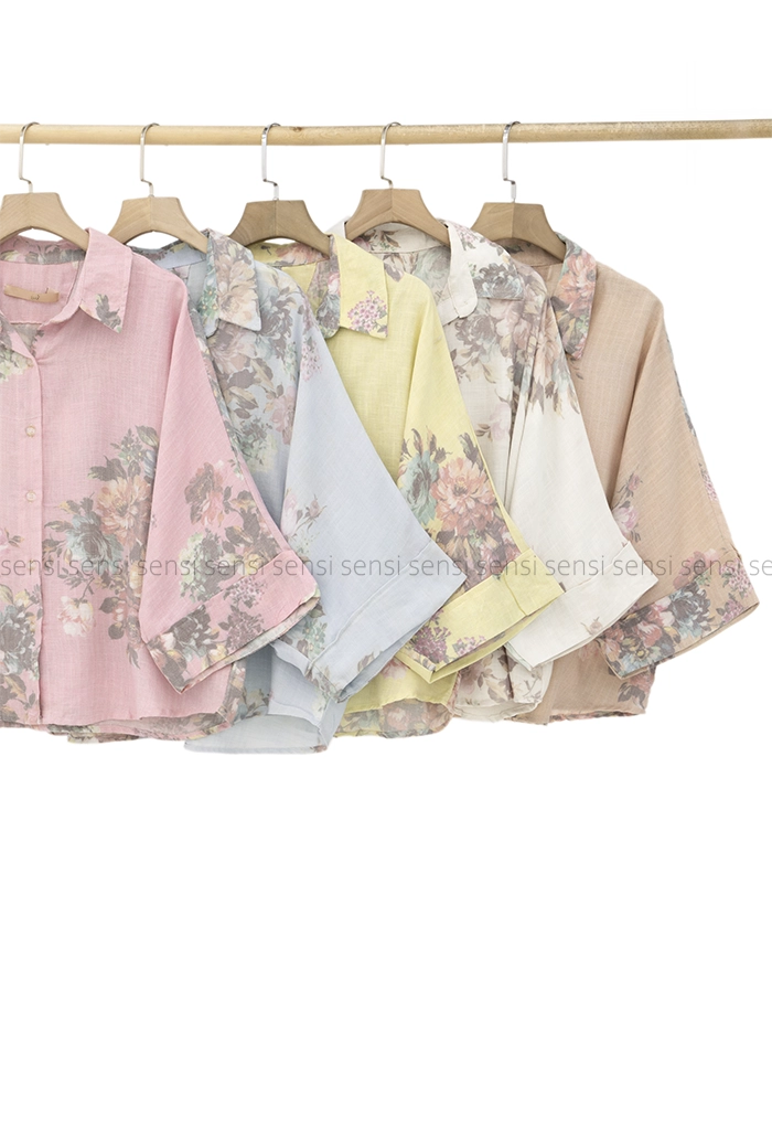 شومیز کراپ طرح دار کد1005313